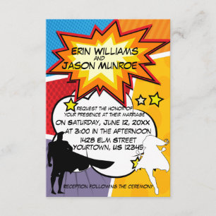 Invitation Superhero Comic Book