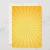 Invitation Superhero Comic Photo Bois Jaune Anniversaire (Dos)