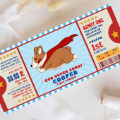 Invitation Superhero Corgi Puppy fête d'anniversaire