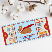 Invitation Superhero Corgi Puppy fête d'anniversaire