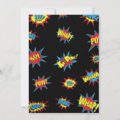 Invitation Superhero fête d'anniversaire Héros garçon fille p (Dos)