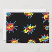 Invitation Superhero Party Super Hero Photo Anniversaire (Dos)