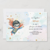 Invitation Superhero superboy anniversaire de enfant (Devant)