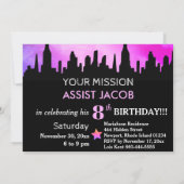 Invitation *~* SUPERHEROS Fête d'anniversaire pour enfants (Dos)