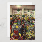 Invitation Supermarché d'affaires vintage, aliments et boisso (Devant / Derrière)