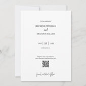 Invitation Superposition de calligraphie élégante, Photo de m (Dos)