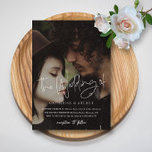 Invitation Superposition de photo de script de mariage