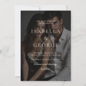 Invitation Superposition de photo d'humeur simple Mariage (Devant)