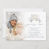 Invitation Superposition de photo Fleurs blanches Join Us Soi (Devant)
