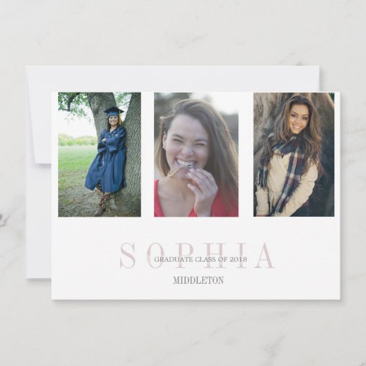 Invitation Superposition de photo moderne pour fête de remise (Devant)