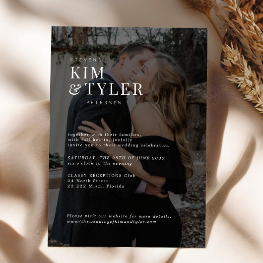 Invitation Superposition de photo transparente moderne pour u