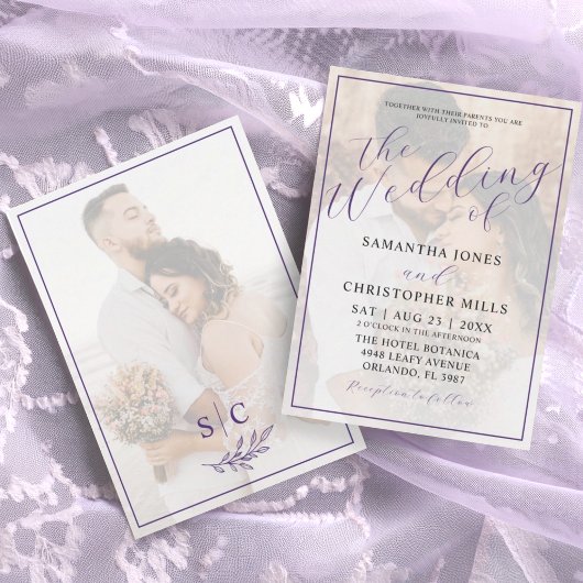 Invitation Superposition de typographie de photo simple pour 