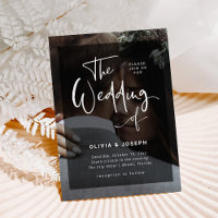 Superposition moderne en noir et blanc | Mariage p