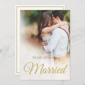 Invitation Superposition photo Mariage moderne Élégante Simpl (Devant / Derrière)