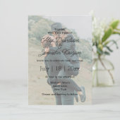 Invitation superposition photo minimaliste moderne mariage (Debout devant)