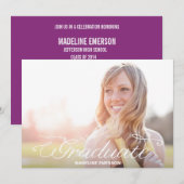 Invitation Superposition simple de la graduation moderne (Devant / Derrière)