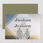 Invitation Superposition urbaine moderne | Mariage photo pers (Devant / Derrière)