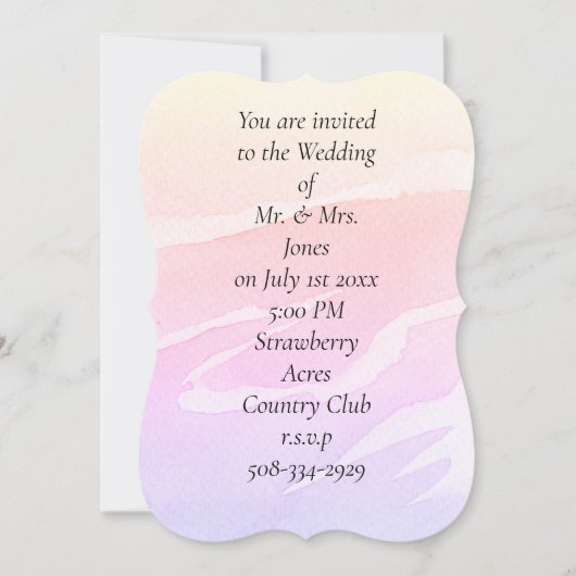 Invitation Support d'invitation 5x7 (Devant)