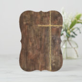 Invitation Support d'invitation Gold Cross 5x7 (Debout devant)