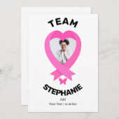 Invitation Support Équipe De Sensibilisation Au Cancer Du Sei (Devant / Derrière)