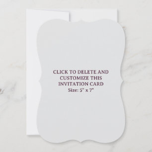 Invitation Support personnalisé blanc cassé 5" x 7" carton d'