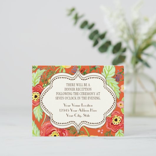 Invitation Support Rose de feuille de Ranunculus moderne (Debout devant)