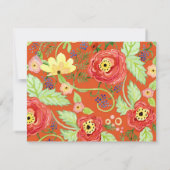 Invitation Support Rose de feuille de Ranunculus moderne (Dos)