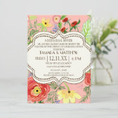 Invitation Support Rose de feuille de Ranunculus moderne (Debout devant)