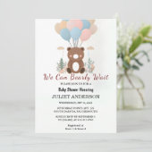 Invitation Sur Animal Cub Boho Nous Pouvons Bearly Wait Baby  (Debout devant)