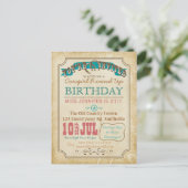 Invitation sur carte postale de style occidental (Debout devant)