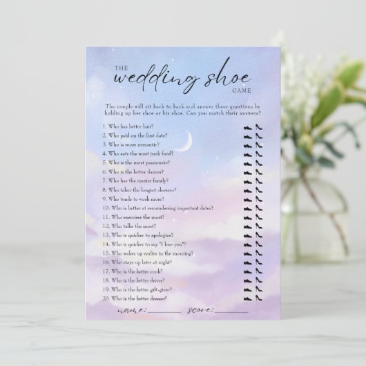 Invitation Sur Cloud 9 Mariage Shoe Game (Debout devant)