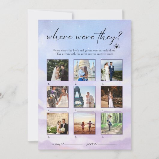 Invitation Sur Cloud 9 Où Ont-Ils Été Jeu Photo (Devant)