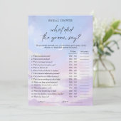 Invitation Sur Cloud 9 Qu'est-ce que Groom a dit Game Card ? (Debout devant)