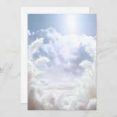 Invitation Sur Cloud Neuf 9 Pampas Fête des mariées BLANC (Devant / Derrière)