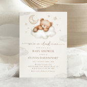 Invitation Sur Cloud Neuf Baby shower d'ours neutres en peluc