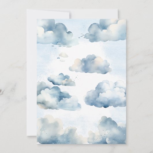 Invitation Sur Cloud Neuf Baby shower Party (Dos)