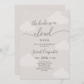 Invitation Sur Cloud Neuf Fête des mariées (Devant / Derrière)