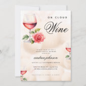 Invitation Sur Cloud Wine Funny Winery Bachelorette Week-end (Devant)