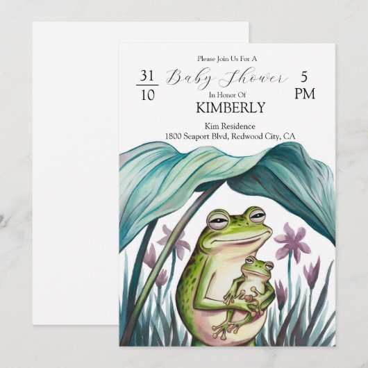 Invitation Sûr dans les bras de maman (Devant / Derrière)