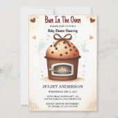 Invitation Sur Fun Retro Boho Cake Bun Dans Le Baby shower Du (Devant)