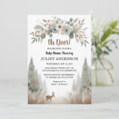 Invitation Sur Fun Wild Mother pour être Baby shower bois (Debout devant)