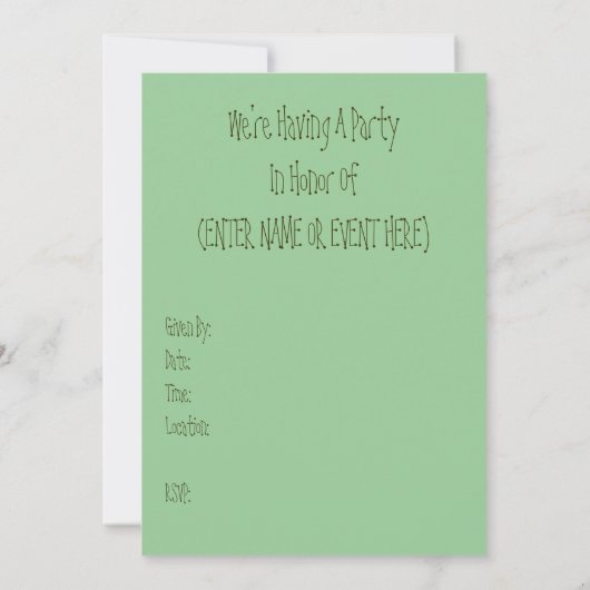 Invitation Sur La Ferme (Dos)