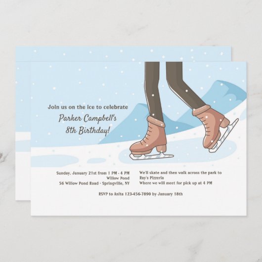 Invitation sur la glace (Devant / Derrière)