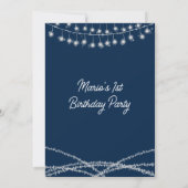 Invitation Sur la Lune et le dos 1er anniversaire lumières à (Dos)