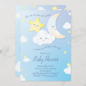 Invitation Sur la Lune et les étoiles (Devant / Derrière)