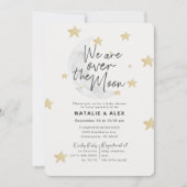 Invitation Sur la lune et les étoiles Baby shower garçon (Devant)