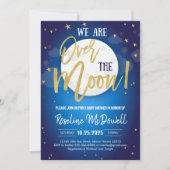 Invitation Sur la Lune Galaxy Espace Baby shower à thème (Devant)