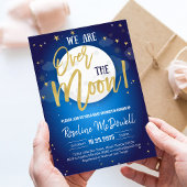 Invitation Sur la Lune Galaxy Espace Baby shower à thème