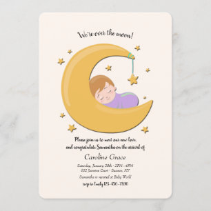 Invitation Sur la Lune, rendez-vous et bienvenue à l'invitati