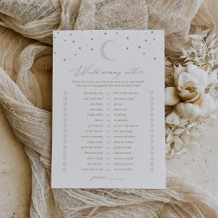 Invitation Sur la lune serait maman plutôt Baby shower jeu